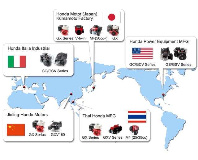 Honda Engines Manufacturing Locations